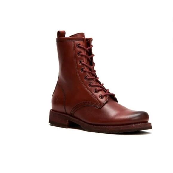 Frye Shoes - FRYE Women's Ankle-High Leather Combat Boot with Lug Sole, Size 5.5